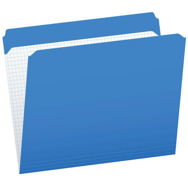 Pendaflex PFXR152BLU File Folders with Top Tab: Letter, Blue, 100/Pack