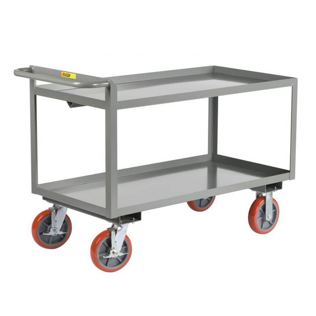 Little Giant. G-2436-8PYBK Shelf Utility Cart: Steel, Gray