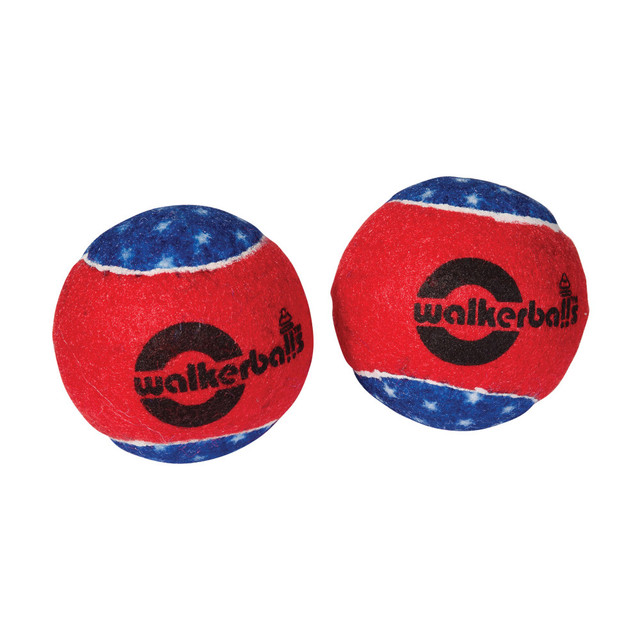 MABIS HEALTHCARE, INC. 510-1035-9907 Walkerballs Walker Tennis Ball Glides, Patriotic, Pack Of 2