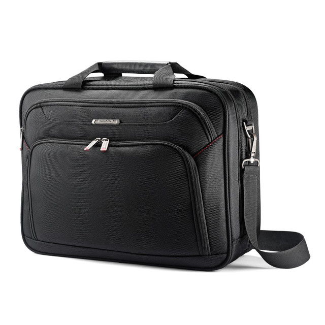 SAMSONITE LLC 89433-1041 Samsonite Xenon 3 2-Gusset Toploader Bag, 16 1/2inH x 12 3/4inW x 4 3/4inD, Black