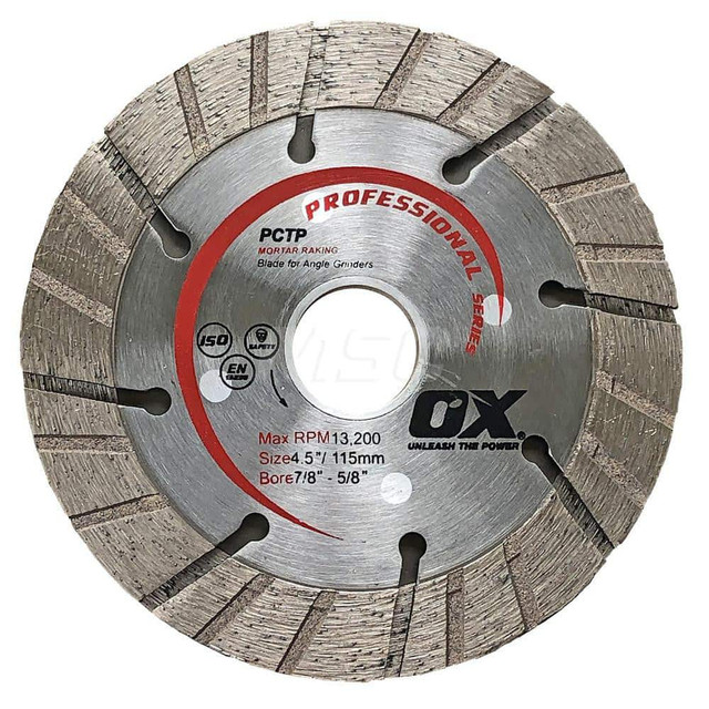 Ox Tools OX-PCTP-5 Wet & Dry Cut Saw Blade: 5" Dia, 5/8 & 7/8" Arbor Hole