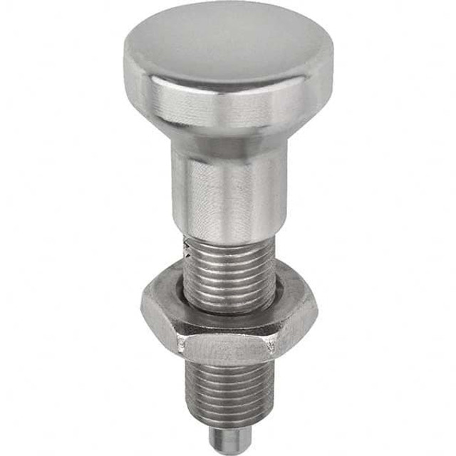 KIPP K0634.002308A6 5/8-11, 36mm Thread Length, 8mm Plunger Diam, Hardened Locking Pin Knob Handle Indexing Plunger