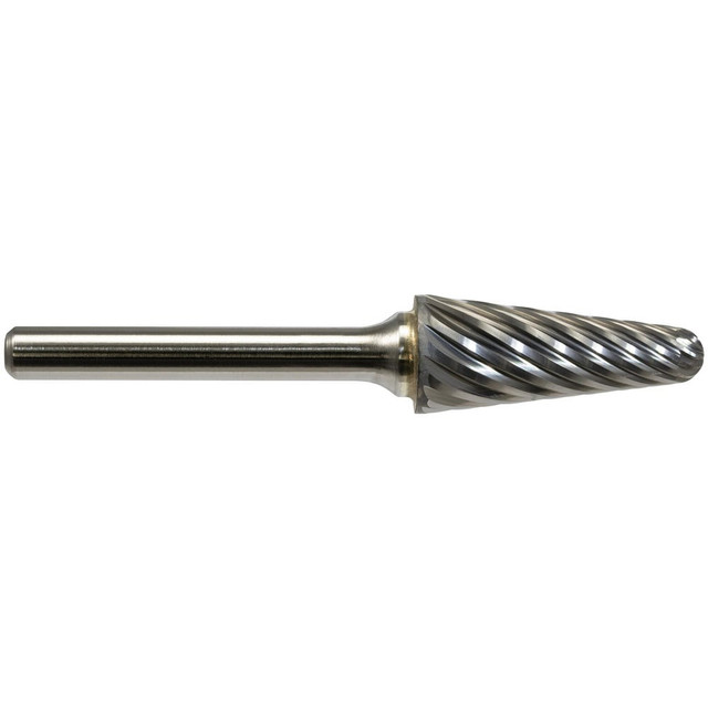 Mastercut Tool SL-4MMNX Burrs; Industry Specification: SL-4MMNX ; Head Shape: Cone with Radius End ; Cutting Diameter (mm): 12.70 ; Tooth Style: Stainless Steel Cut ; Overall Length (mm): 76.73mm ; Length of Cut (Decimal Inch): 1.1024