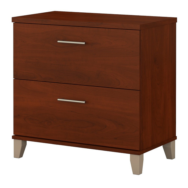 BUSH INDUSTRIES INC. WC81780 Bush Business Furniture Somerset 29-9/16inW x 21-13/16inD Lateral 2-Drawer File Cabinet, Hansen Cherry, Standard Delivery BUSH INDUSTRIES INC. WC81780 Bush Business Furniture Somerset 29-9/16inW x 21-13/16inD Lateral 2-Drawer File Cabinet, Hansen Cherry, Standard Delivery
