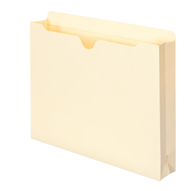 SMEAD MFG CO Smead 75560  Expanding Reinforced Top-Tab File Jackets, 2in Expansion, Letter Size, Manila, Box Of 50