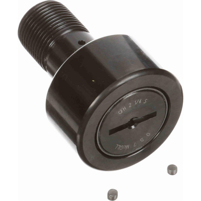 McGill 2220510000 Plain Cam Follower: 2.25" Roller Dia, 1.25" Roller Width, 1.125" Stud Dia, 2" Stud Length