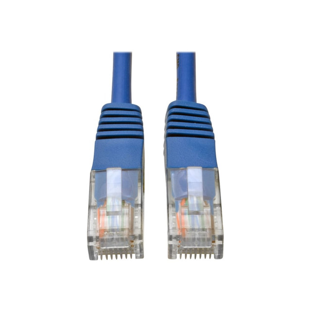 TRIPP LITE N002-005-BL Eaton Tripp Lite Series Cat5e 350 MHz Molded (UTP) Ethernet Cable (RJ45 M/M), PoE - Blue, 5 ft. (1.52 m) - Patch cable - RJ-45 (M) to RJ-45 (M) - 5 ft - UTP - CAT 5e - molded, stranded - blue