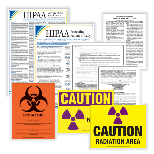 TAX FORMS PRINTING, INC. EHCAUPUB ComplyRight EHCAUPUB Healthcare Poster Kit, English, California