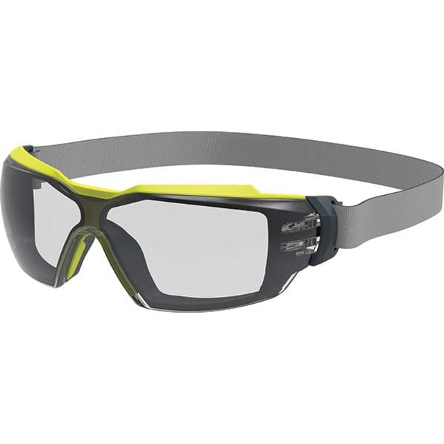 HexArmor. 11-23004-04 Safety Glass: Anti-Fog & Scratch-Resistant, Polycarbonate, Gray Lenses, Frameless, UV Protection