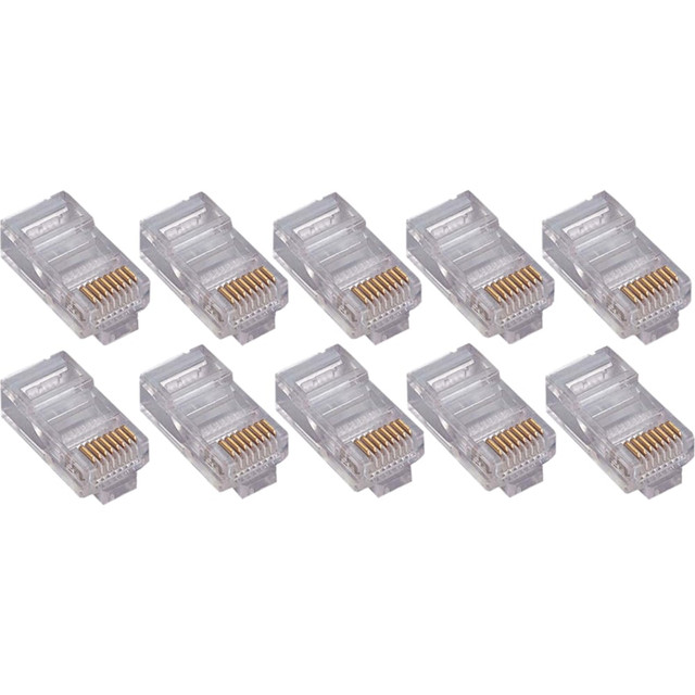 4XEM 4X50PKC6 50 Pack Cat6 RJ45 Modular Ethernet Plugs for Stranded or Solid CAT6 Cable - 50 Pack Modular RJ45 Ethernet ends for Cat6 stranded or solid CAT6 cable - 1 x RJ-45 Male - Gold-plated Contacts 4XEM 4X50PKC6 50 Pack Cat6 RJ45 Modular Ethernet Plugs for Stranded or Solid CAT6 Cable - 50 Pack Modular RJ45 Ethernet ends for Cat6 stranded or solid CAT6 cable - 1 x RJ-45 Male - Gold-plated Contacts