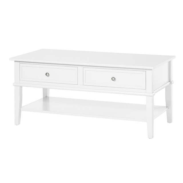 AMERIWOOD INDUSTRIES, INC. Ameriwood Home 7917013COM  Franklin Coffee Table, Rectangular, White