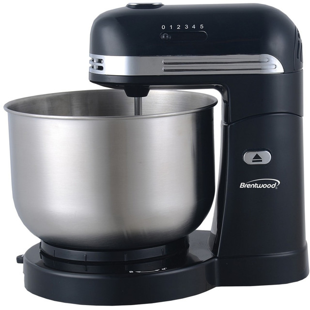 BRENTWOOD APPLIANCES, INC. SM-1162BK Brentwood SM-1162BK 5-Speed Stand Mixer with 3.5 Quart Stainless Steel Mixing Bowl, Black - 250 W - Black BRENTWOOD APPLIANCES, INC. SM-1162BK Brentwood SM-1162BK 5-Speed Stand Mixer with 3.5 Quart Stainless Steel Mixing Bowl, Black - 250 W - Black