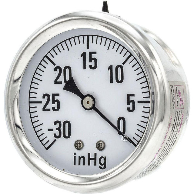 PIC Gauges AG-202L-254A Pressure Gauges; Gauge Type: Industrial Pressure Gauges ; Scale Type: Single ; Accuracy (%): 3-2-3% ; Dial Type: Analog ; Thread Type: 1/4" MNPT ; Bourdon Tube Material: Bronze