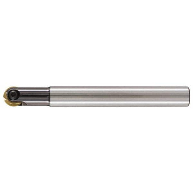 LMT 6121388 Indexable Ball Nose End Mill: 5/8" Cut Dia, High Speed Steel, 6.3" OAL