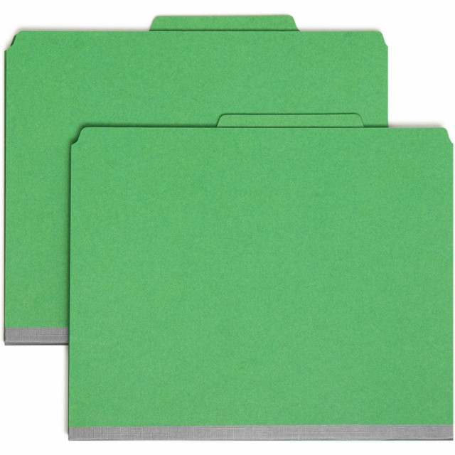 SMEAD MFG CO 14063 Smead Pressboard Colored Classification Folders, 2in Capacity, 2 Fasteners, 2 Dividers, Letter Size, 2in Expansion, 2/5-Cut Tab, 100% Recycled, Green, Box Of 10 SMEAD MFG CO 14063 Smead Pressboard Colored Classification Folders, 2in Capacity, 2 Fasteners, 2 Dividers, Letter Size, 2in Expansion, 2/5-Cut Tab, 100% Recycled, Green, Box Of 10