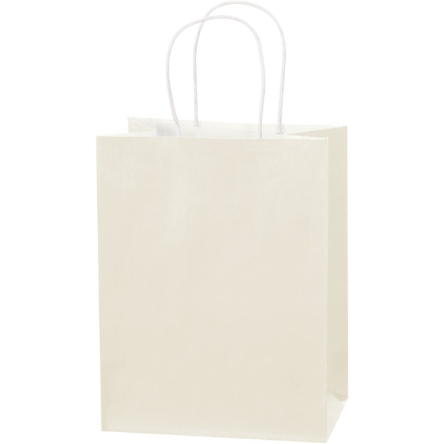B O X MANAGEMENT, INC. Partners Brand BGS103FV  Tinted Paper Shopping Bags, 10 1/4inH x 8inW x 4 1/2inD, French Vanilla, Case Of 250