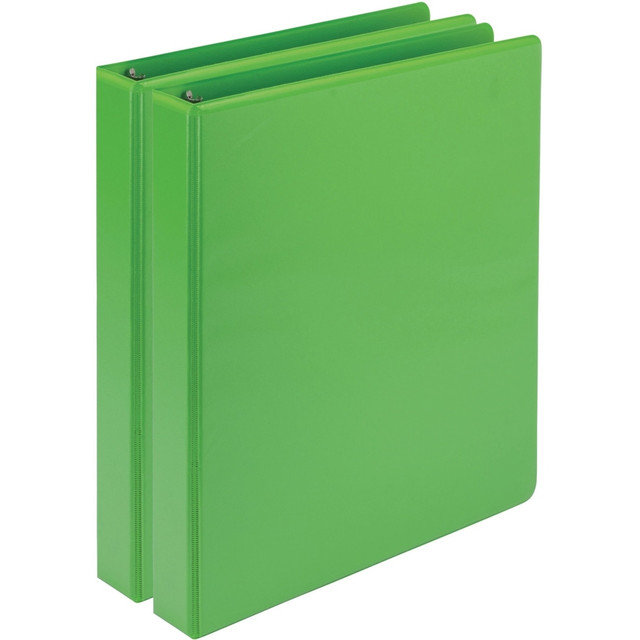 SAMSILL CORP U86378 Samsill Presentation View 3-Ring Binder, 1in Round Rings, Lime, Pack Of 2 SAMSILL CORP U86378 Samsill Presentation View 3-Ring Binder, 1in Round Rings, Lime, Pack Of 2