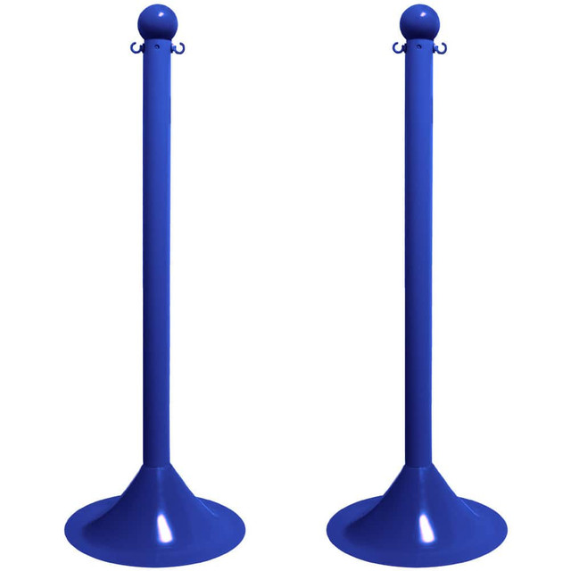 Mr. Chain 91506-2 Barrier Posts; Post Type: Standard Post ; Post Material: Plastic; Polyethylene ; Base Material: Plastic ; Surface Style: Solid Color ; Base Shape: Dome ; Shape: Round