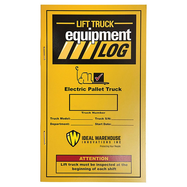 Ideal Warehouse Innovations Inc. 70-1065-3-CP Information Centers, Stations & Binders; Product Type: Inspection Checklist ; Topic: Electric Pallet Truck ; Language: English