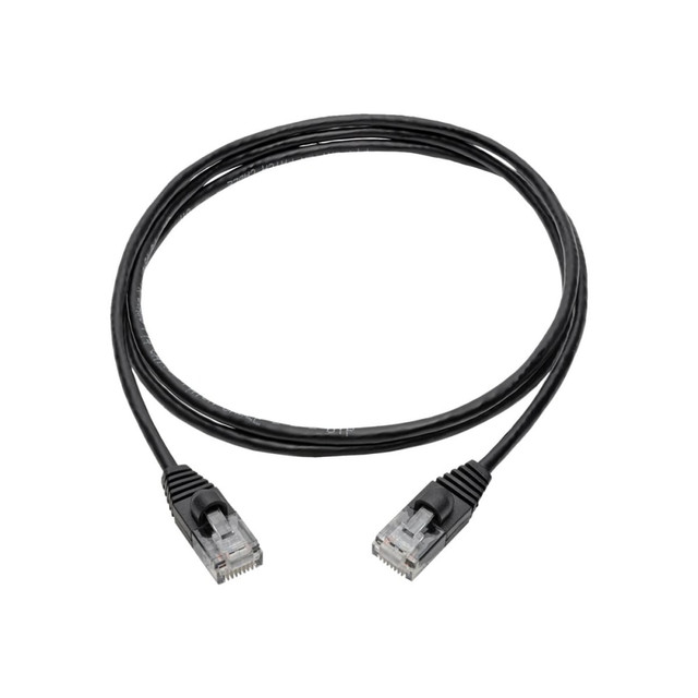 TRIPP LITE N261-S04-BK  Cat6a 10G Snagless Molded Slim UTP Ethernet Cable (RJ45 M/M) Black 4 ft. (1.22 m)