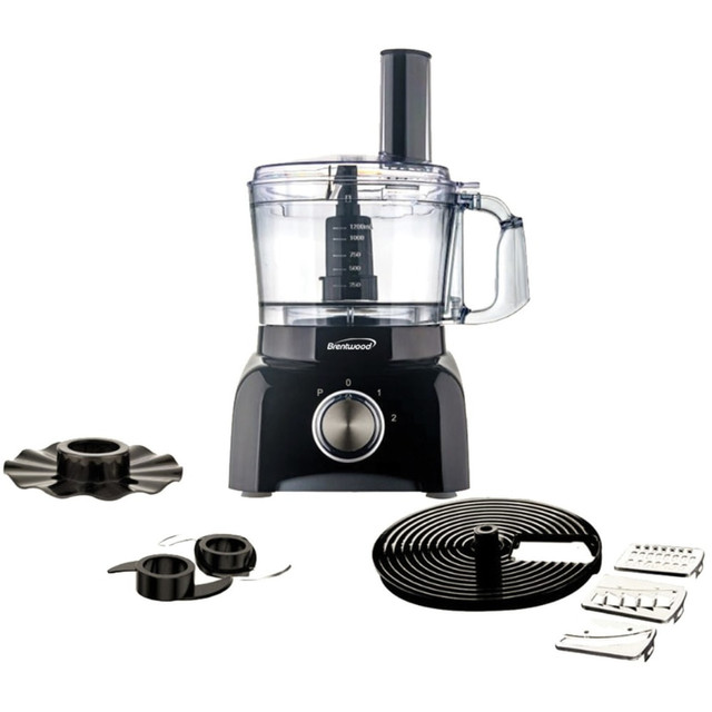 BRENTWOOD APPLIANCES, INC. FP-585BK Brentwood 8-Cup 2-Speed Food Processor, Black/Silver BRENTWOOD APPLIANCES, INC. FP-585BK Brentwood 8-Cup 2-Speed Food Processor, Black/Silver