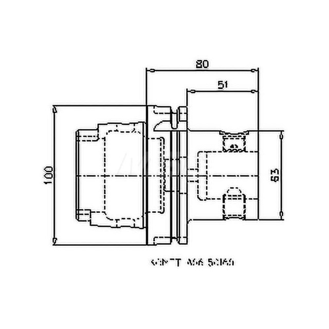 Komet 8420010096 Modular Tool Holding System Adapter: HSK100A Taper