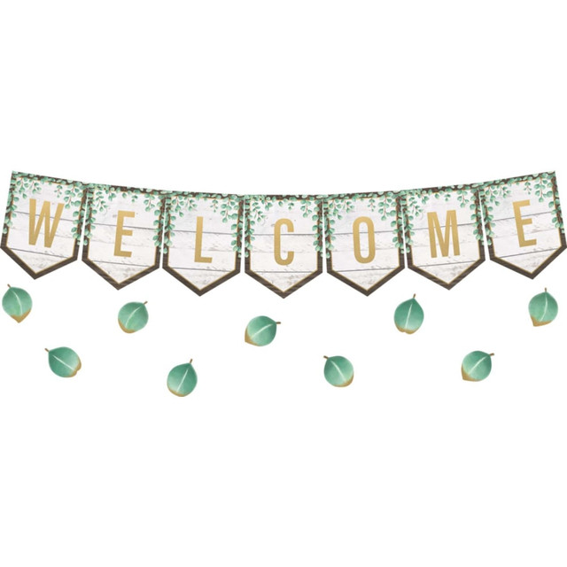ARTHUR SCHUMAN INC. TCR8472 Teacher Created Resources Eucalyptus Pennants Welcome Bulletin Board Set, Multicolor, Set Of 53 Pieces ARTHUR SCHUMAN INC. TCR8472 Teacher Created Resources Eucalyptus Pennants Welcome Bulletin Board Set, Multicolor, Set Of 53 Pieces