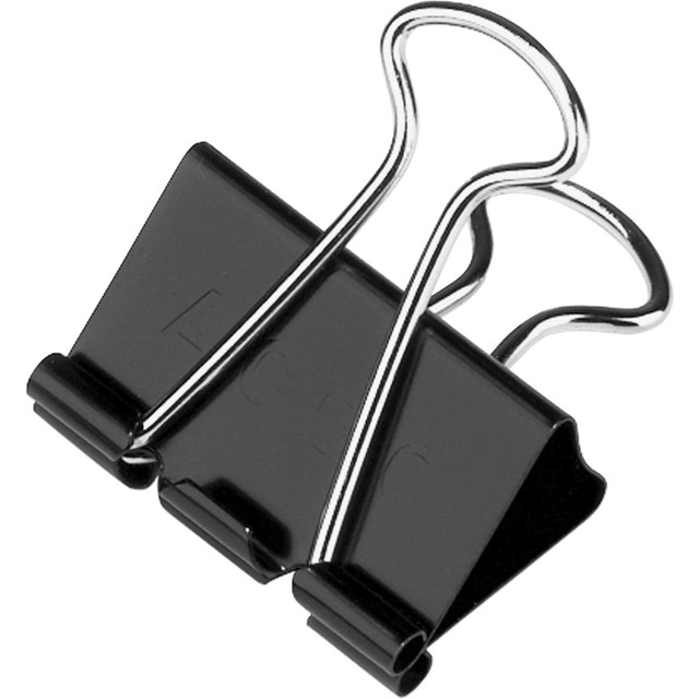 ACCO BRANDS USA, LLC 72050 ACCO Binder Clips, 1.25in W, 0.625in Capacity, Black/Silver, Pack Of 12 ACCO BRANDS USA, LLC 72050 ACCO Binder Clips, 1.25in W, 0.625in Capacity, Black/Silver, Pack Of 12