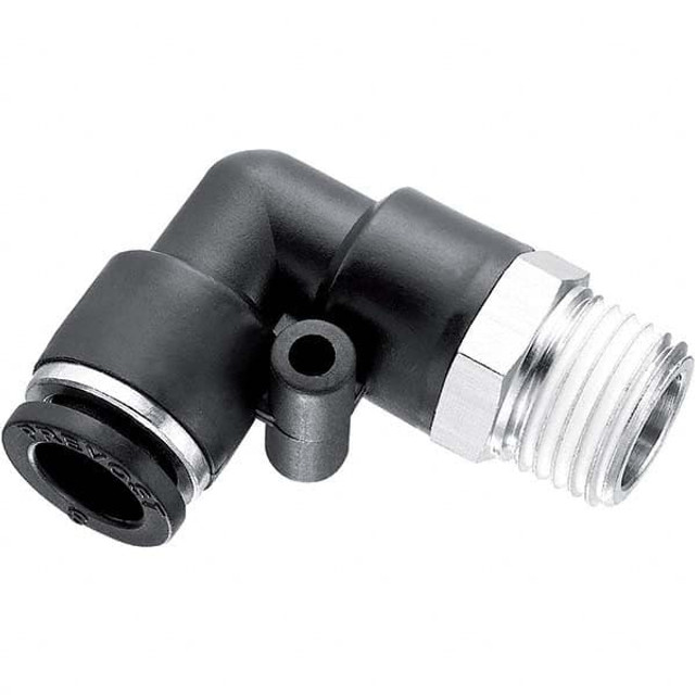Prevost RPC MR5121 Push-To-Connect Tube to Male NPT Tube Fitting: 90 ° Male Elbow, 1/4" Thread, 5/16" OD