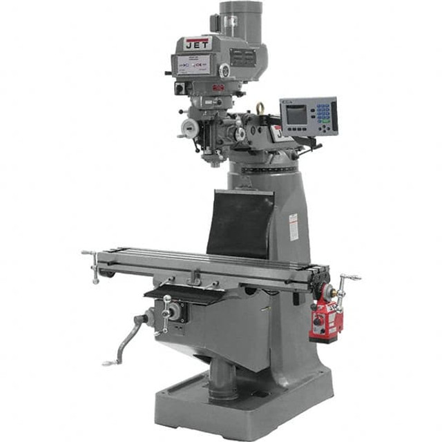 Jet 690183 Knee Milling Machine: 19", 3 hp, Variable Speed Pulley Control, 3 Phase