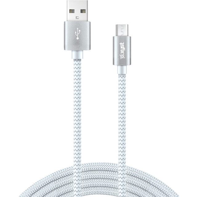 BOWER XYS-M10604B XYST Charge and Sync USB to Micro USB Braided Cable, 10 Ft. (White) - 10 ft Micro-USB/USB Data Transfer Cable - First End: 1 x Micro USB - Male - Second End: 1 x USB Type A - Male - White BOWER XYS-M10604B XYST Charge and Sync USB to Micro USB Braided Cable, 10 Ft. (White) - 10 ft Micro-USB/USB Data Transfer Cable - First End: 1 x Micro USB - Male - Second End: 1 x USB Type A - Male - White