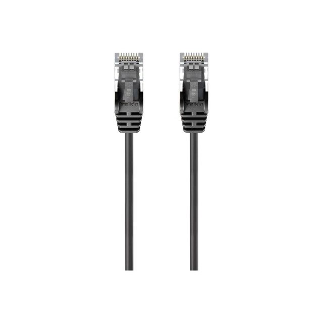 BELKIN, INC. Belkin CE001B01-BLK-S  CAT6 Slim Gigabit Snagless UTP Ethernet Cable - 1 ft Category 6 Network Cable for Network Device, Notebook, Desktop Computer, Modem, Router, Wall Outlet - First End: 1 x RJ-45 Network - Male - Second End: 1 x RJ-45