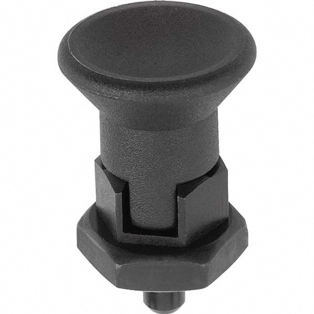 KIPP K0631.18105AL 3/8-24, 8mm Thread Length, 5mm Plunger Diam, Locking Pin Knob Handle Indexing Plunger