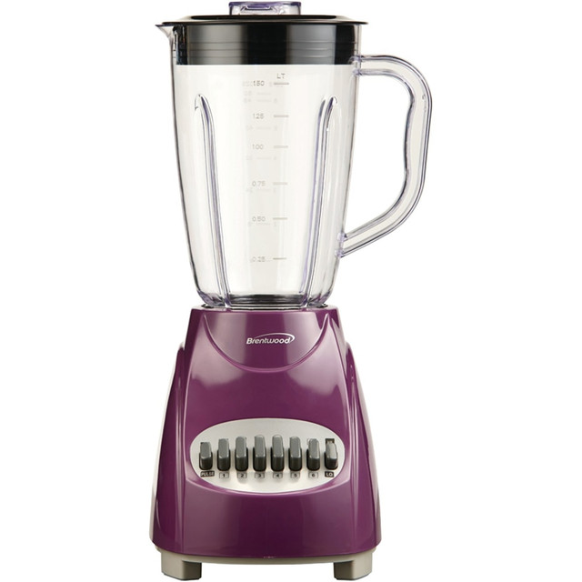 BRENTWOOD APPLIANCES , INC. JB-220PR Brentwood (JB-220PR) 12 Speed Blender Plastic Jar - Purple - 350 W - 1.59 quart - 12 Speed Setting(s) - Purple