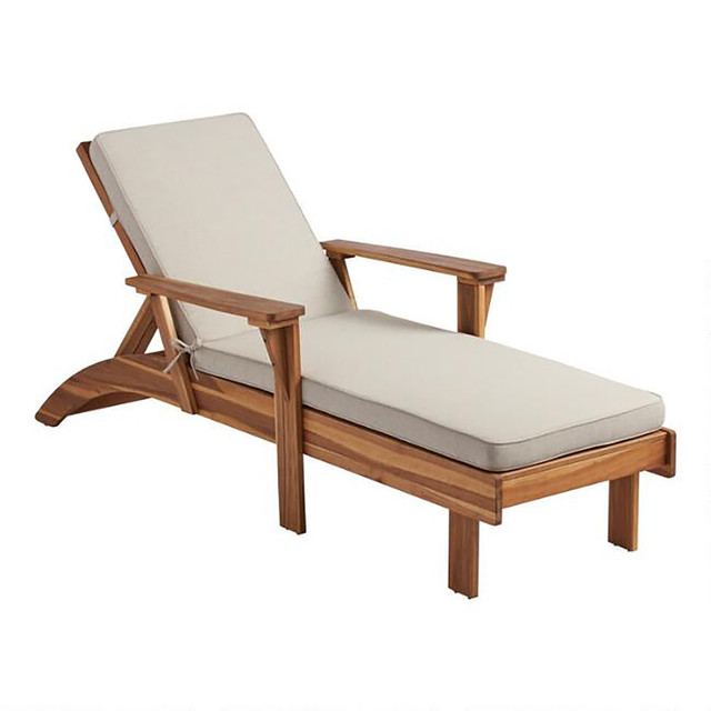 LINON HOME DECOR PRODUCTS, INC Linon OFDP2914  Keir Outdoor Chaise, Natural/Antique White