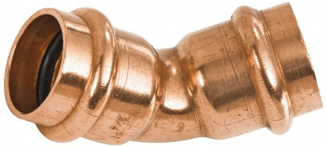 NIBCO 9043500PC Wrot Copper Pipe 45 ° Elbow: 3" Fitting, P x P, Press Fitting, Lead Free