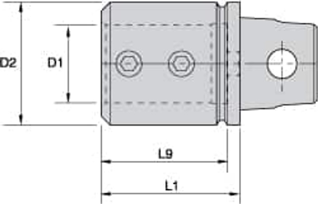 Kennametal 1021167 Boring Bar Modular Adapter: 0.75" ID