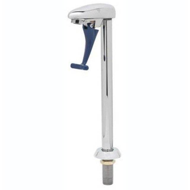 T & S BRASS AND BRONZE WORKS, INC. B-1210-01M T&S Brass Deck-Mount Pedestal Glass Filler, 10inH, Stainless/Dark Blue