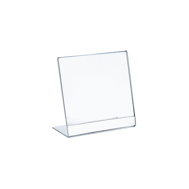 AZAR DISPLAYS 112718  Acrylic L-Shaped Sign Holders, 10in x 8in, Clear, Pack Of 10