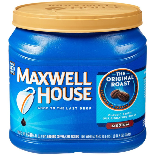 KRAFT HEINZ FOODS COMPANY Maxwell House 4648  Ground Coffee, Medium Roast, Medium Roast, 1.91 Lb Per Bag