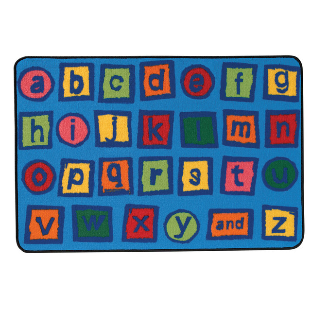 CARPETS FOR KIDS ETC. INC. 36.09 Carpets for Kids KID$Value Rugs Alphabet Blocks Rug, 3ft x 4 1/2ft , Blue