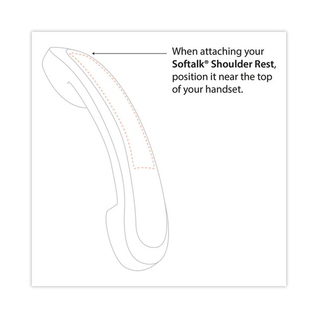 SOFTALK LLC 102M Softalk Standard Telephone Shoulder Rest, 2.63 x 7.5 x 2.25, Charcoal