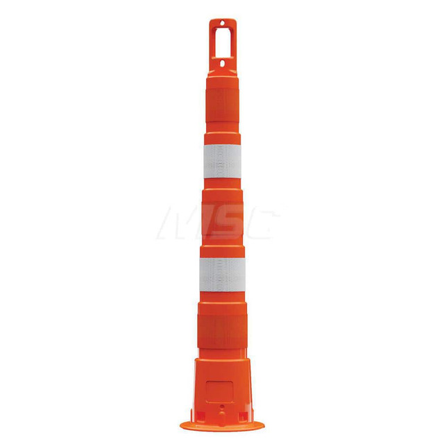 Plasticade 650R1-O-4-DG-A Traffic Barrels, Delineators & Posts; Reflective: Yes ; Base Needed: Yes ; Compliance: MASH Compliant; MUTCD Standards ; Collar Three Width (Inch): 4 ; Collar Two Width (Inch): 4 ; Collar Four Width (Inch): 4
