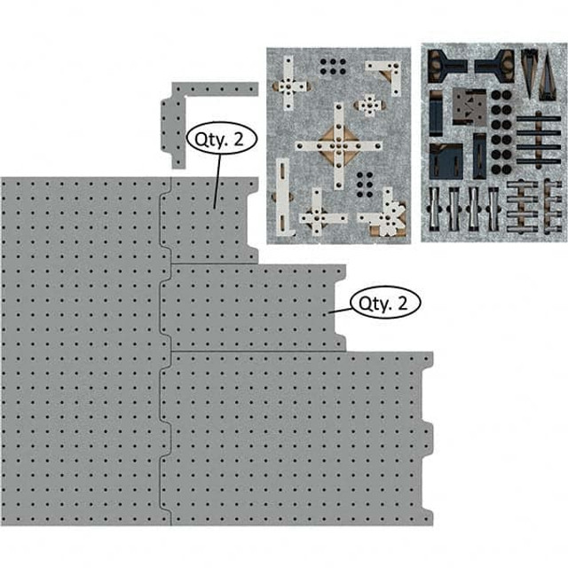 Phillips Precision SYS60_DK24TR02 58 Piece 6 x 12" Magnetically Interlocking CMM Fixture Kit