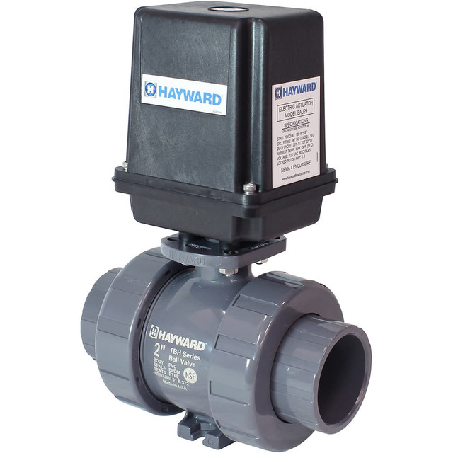 Hayward Flow Control EAUTBH112STV Motorized Automatic Ball Valve: 1-1/4" Pipe, Polyvinylchloride