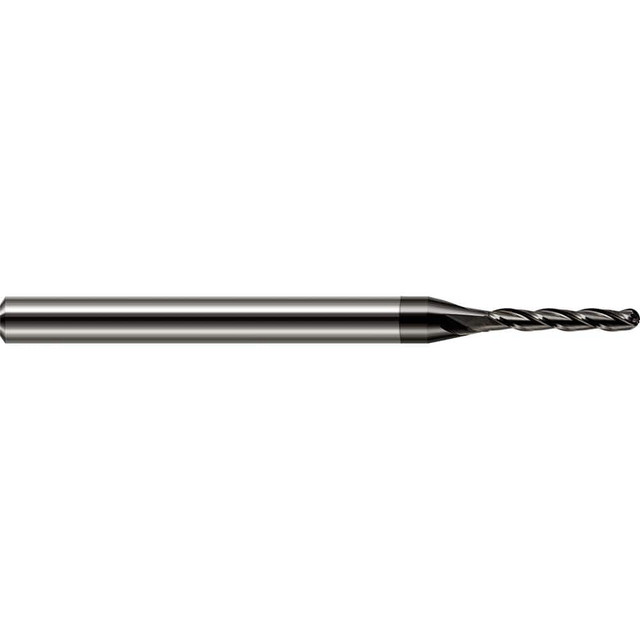 Harvey Tool 12830-C4 Ball End Mill: 0.03" Dia, 0.15" LOC, 3 Flute, Solid Carbide