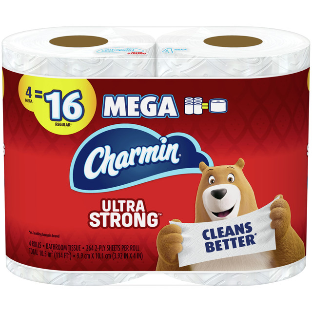 THE PROCTER & GAMBLE COMPANY 61134 Charmin Ultra-Strong 2-Ply Toilet Paper, 264 Sheets Per Roll, Pack Of 4 Mega Rolls