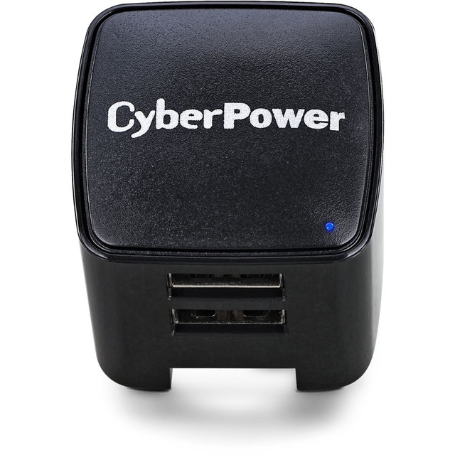 CYBERPOWERPC CyberPower TR12U3A  TR12U3A USB Charger with 2 Type A Ports - 2 USB Port(s) - 3.1 Amps (Shared), NEMA 5-15P, 100 VAC - 240 VAC, Black, 1YR Warranty