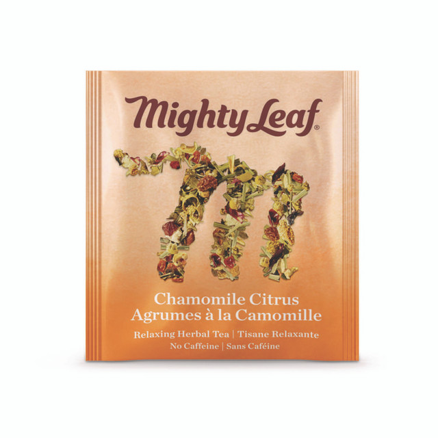 MIGHTY LEAF TEA CO 510136 Whole Leaf Tea Pouches, Chamomile Citrus, 15/Box