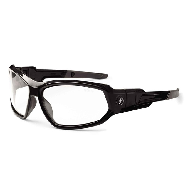 ERGODYNE CORPORATION 56003 Ergodyne Skullerz Safety Glasses, Loki, Black Frame Anti-Fog Clear Lens